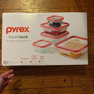 10 pc Pyrex Glass Storage Set
